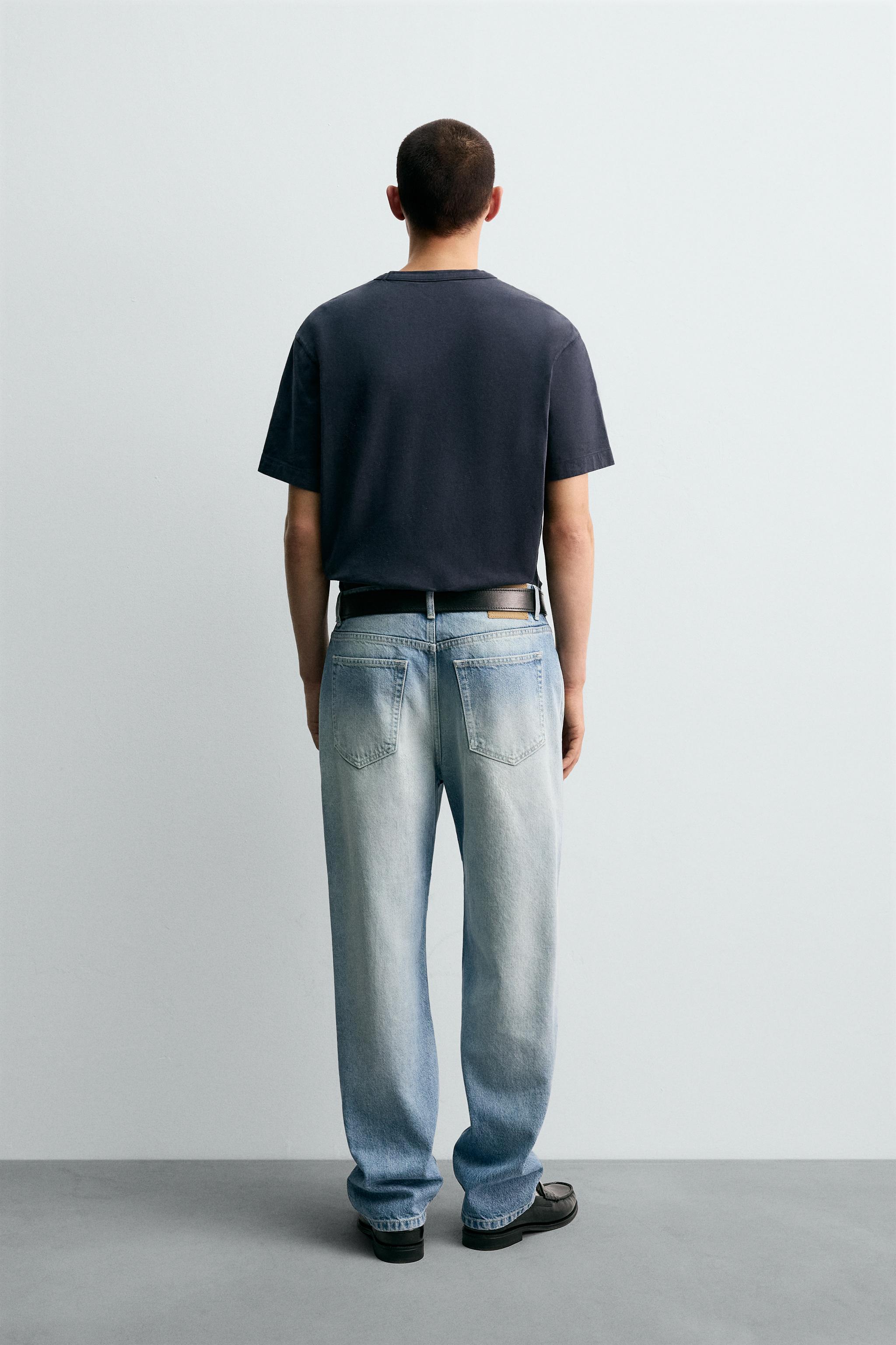 STRAIGHT FIT SEAMED JEANS